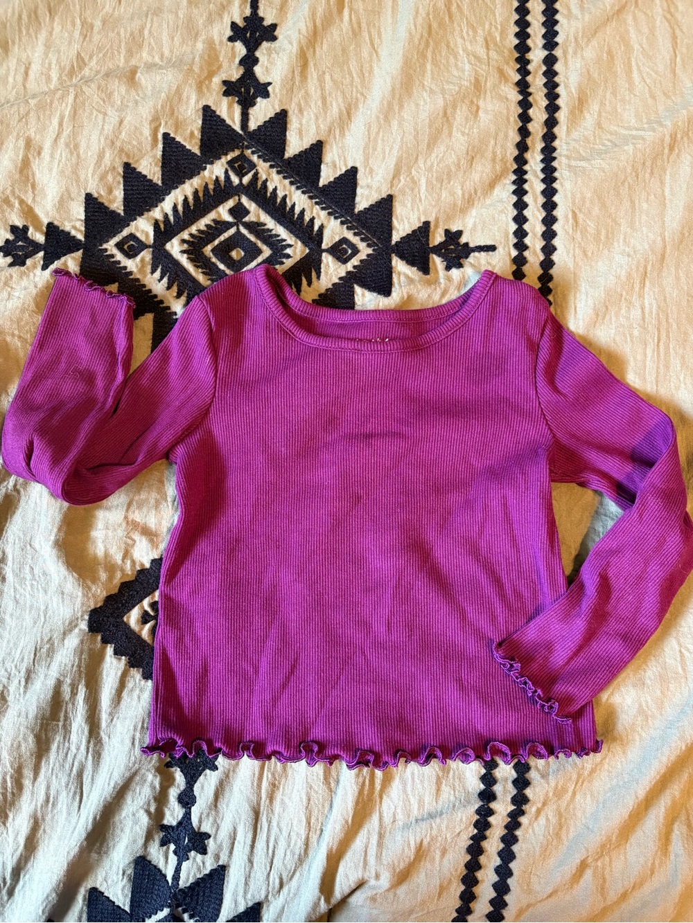 jumping beans Bright purple Ribbed Long Sleeve Tee